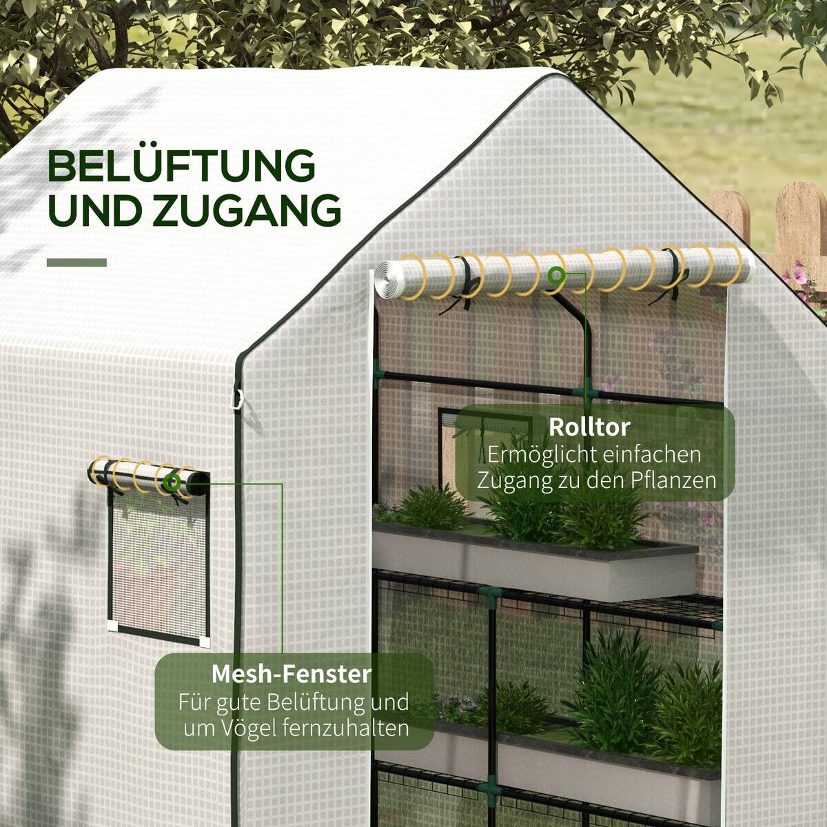 Outsunny Ersatzfolie B/H/L: ca. 143x190x140 cm