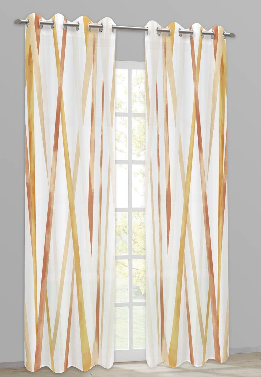 silver edition Ösenvorhang Melanie terra B/L: ca. 135x245 cm