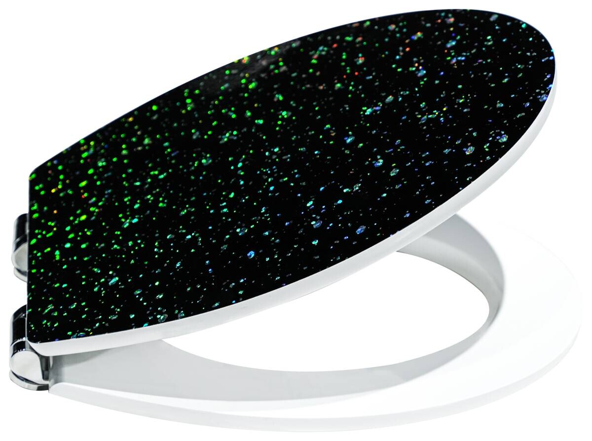 POCOline WC-Sitz Shiny schwarz schwarz MDF