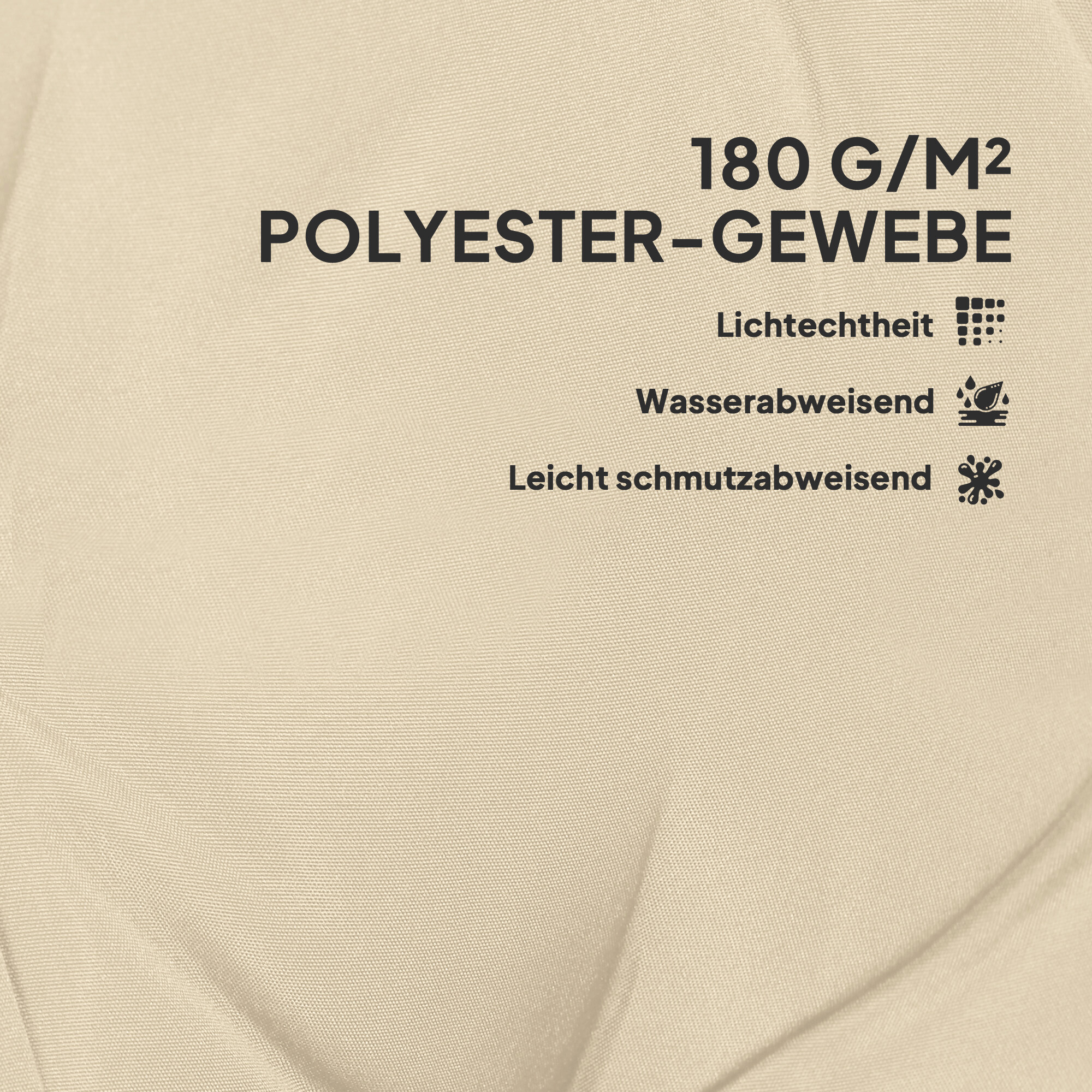 Outsunny Sitzkissen 4er Set beige Polyester B/H/L: ca. 50x5x108 cm