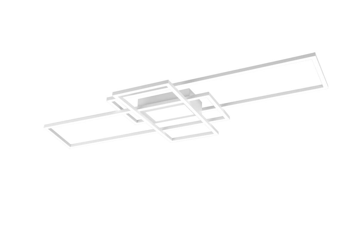 TRIO Deckenleuchte Irvine weiß Metall B/H/L: ca. 42x6x105 cm