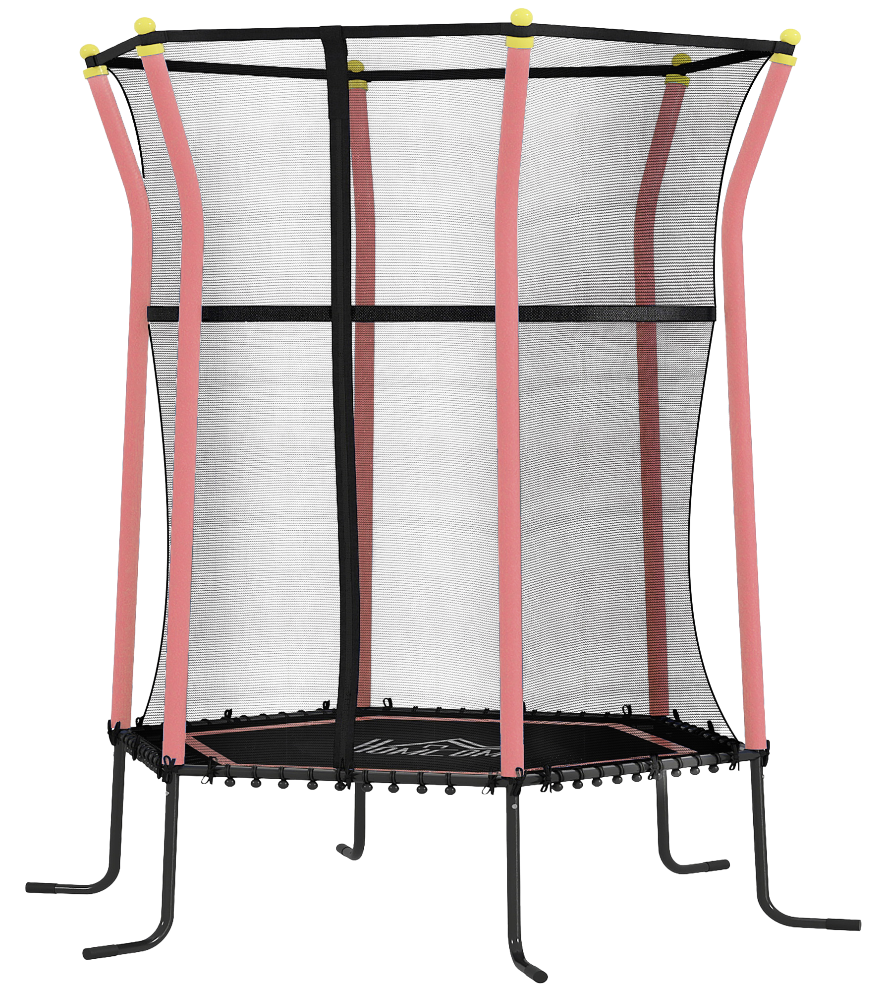 HOMCOM Kindertrampolin rot B/H/L: ca. 163,5x190x163,5 cm