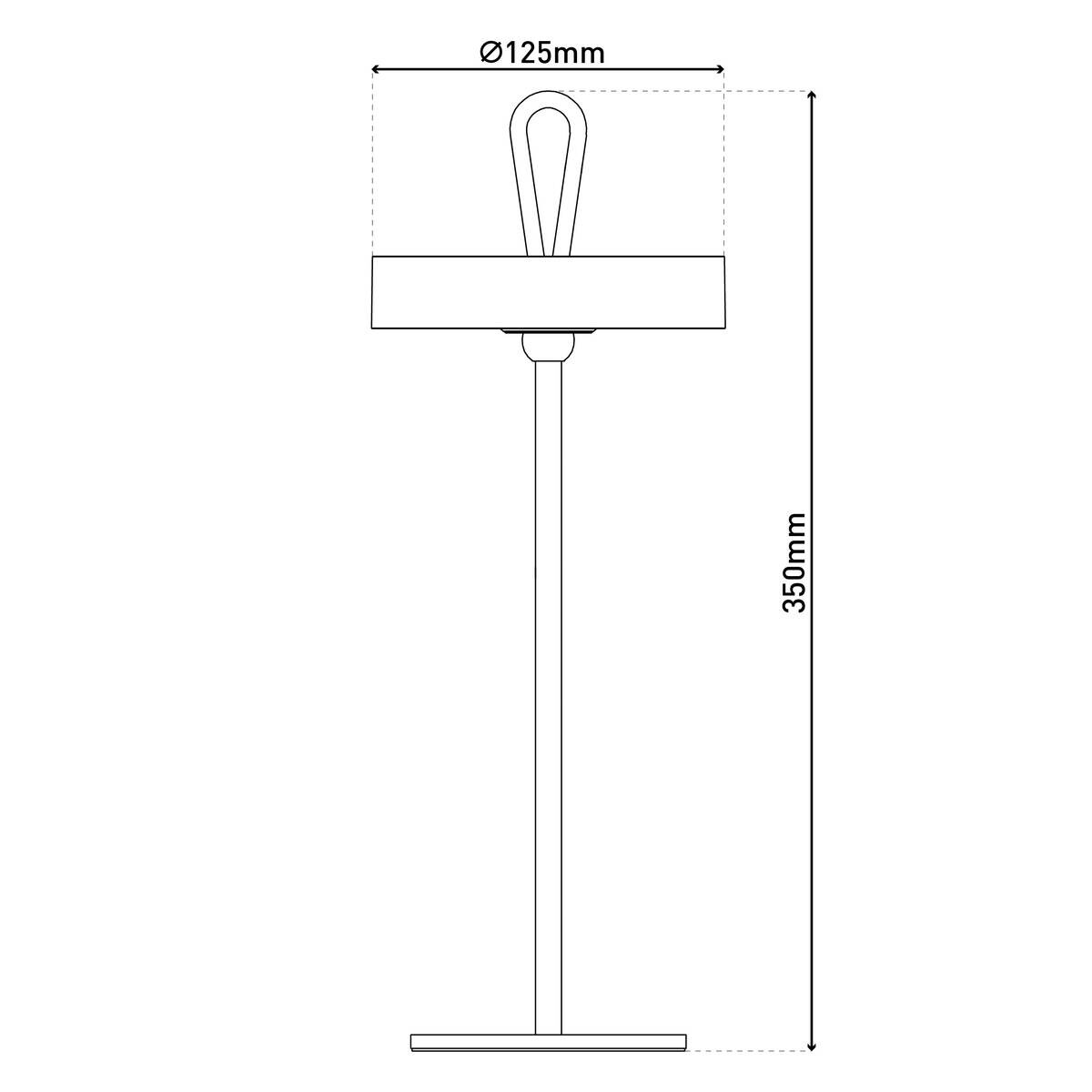 Näve Leuchten LED-Tischleuchte weiß Kunststoff Holz Metall B/H/T/D: ca. 13x36x13x13 cm