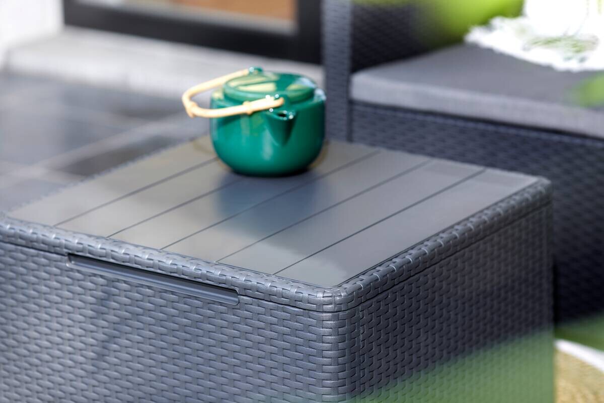 Jardin Aufbewahrungstisch Claire Graphit Polypropylen B/H/L: ca. 55,5x38,5x55,5 cm