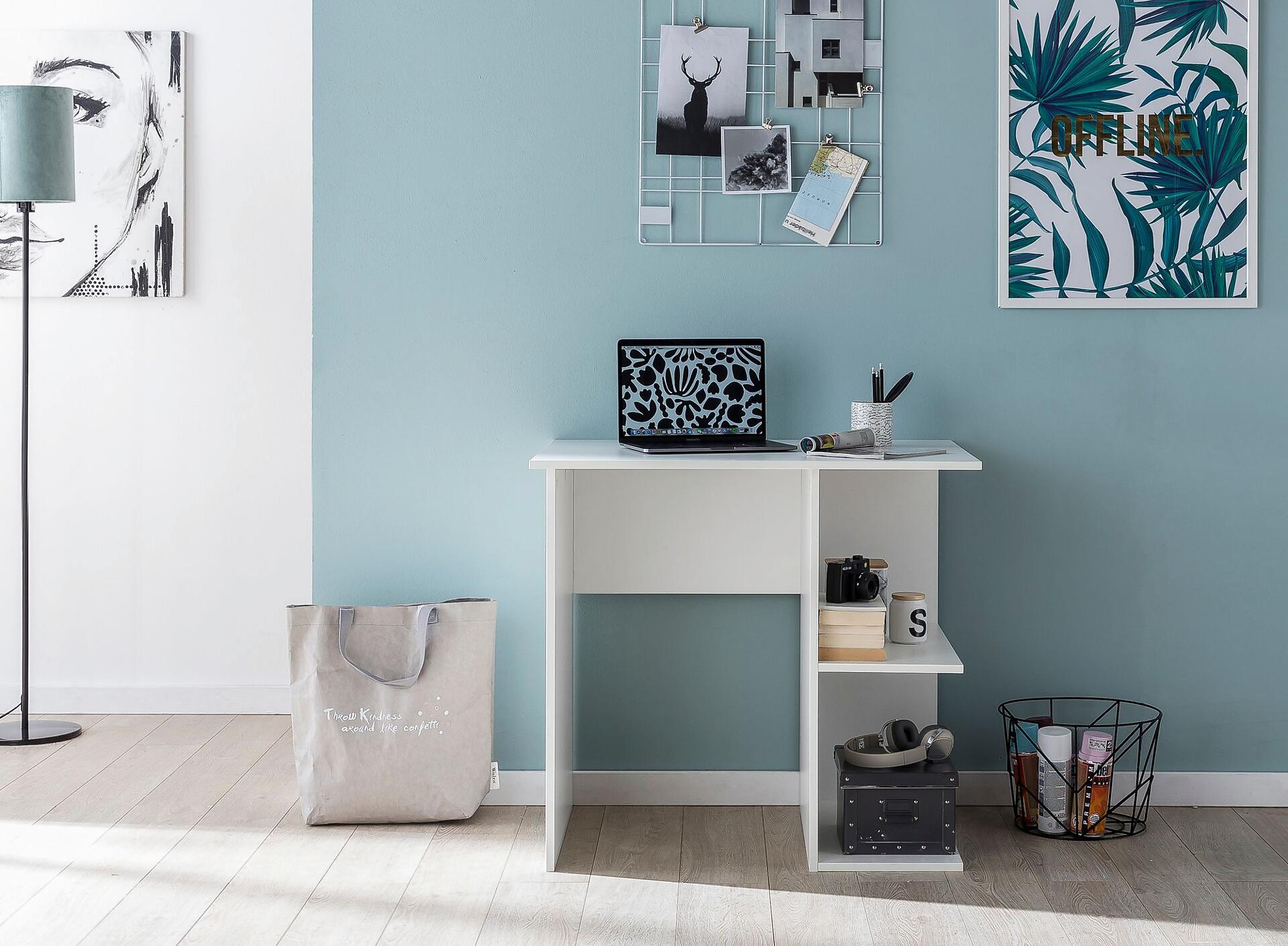 Schreibtisch weiß B/H/T: ca. 82x76x60 cm