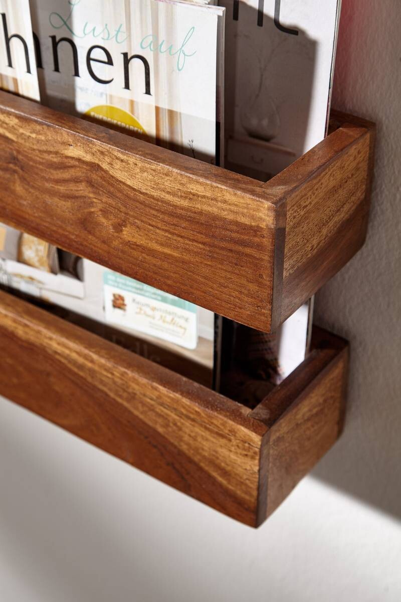 Zeitungsständer natur Echtholz B/H/T: ca. 30x72x10 cm