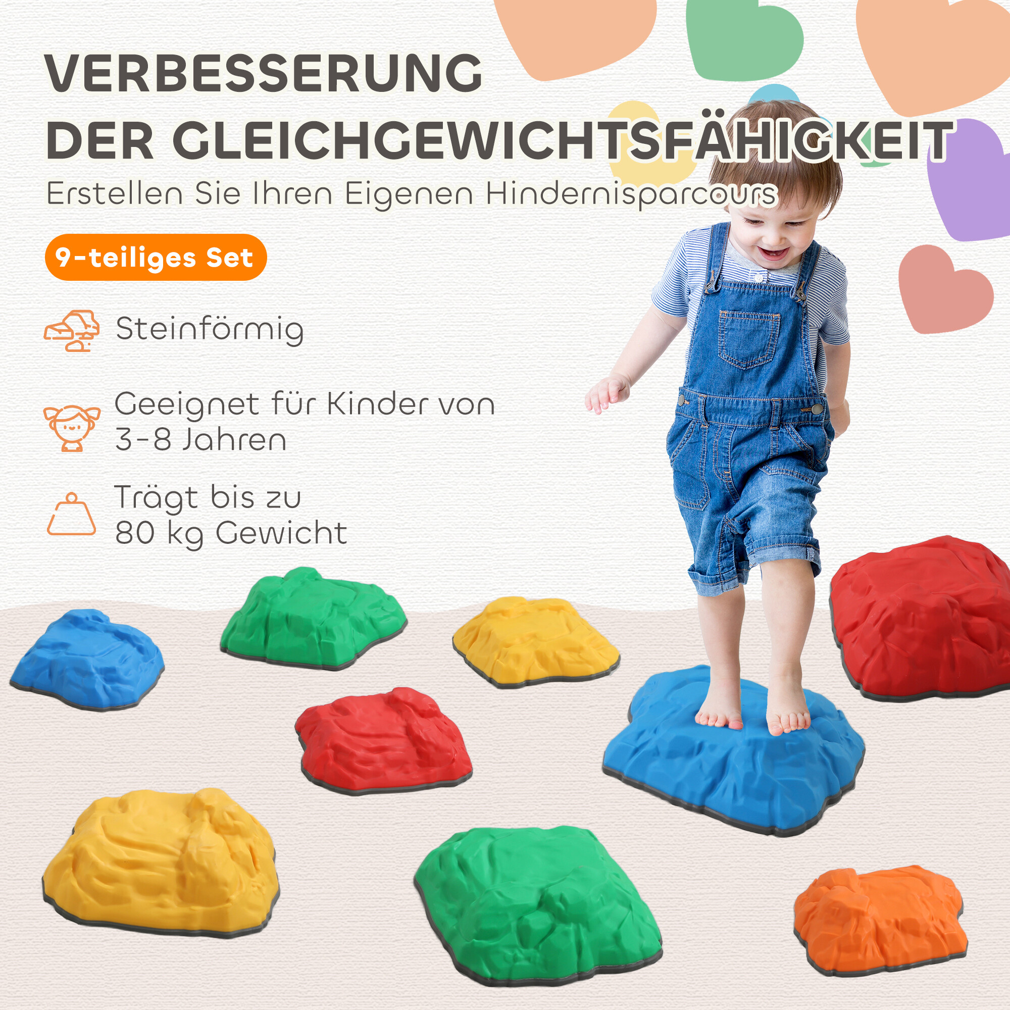 AIYAPLAY Flusssteine B/H/L: ca. 30x13,5x32 cm