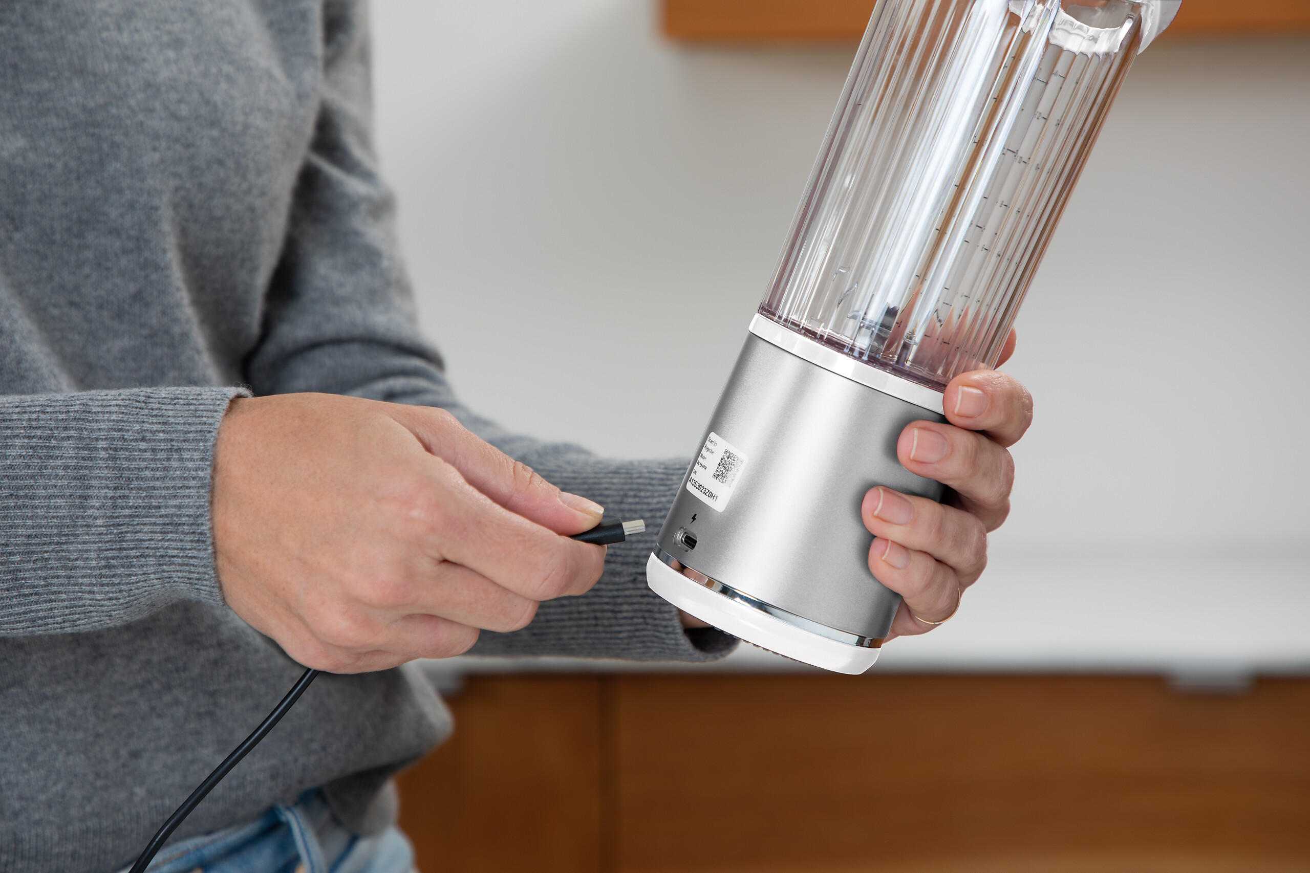 Ninja Standmixer weiß Kunststoff Edelstahl B/H/L: ca. 9x27x8,5 cm