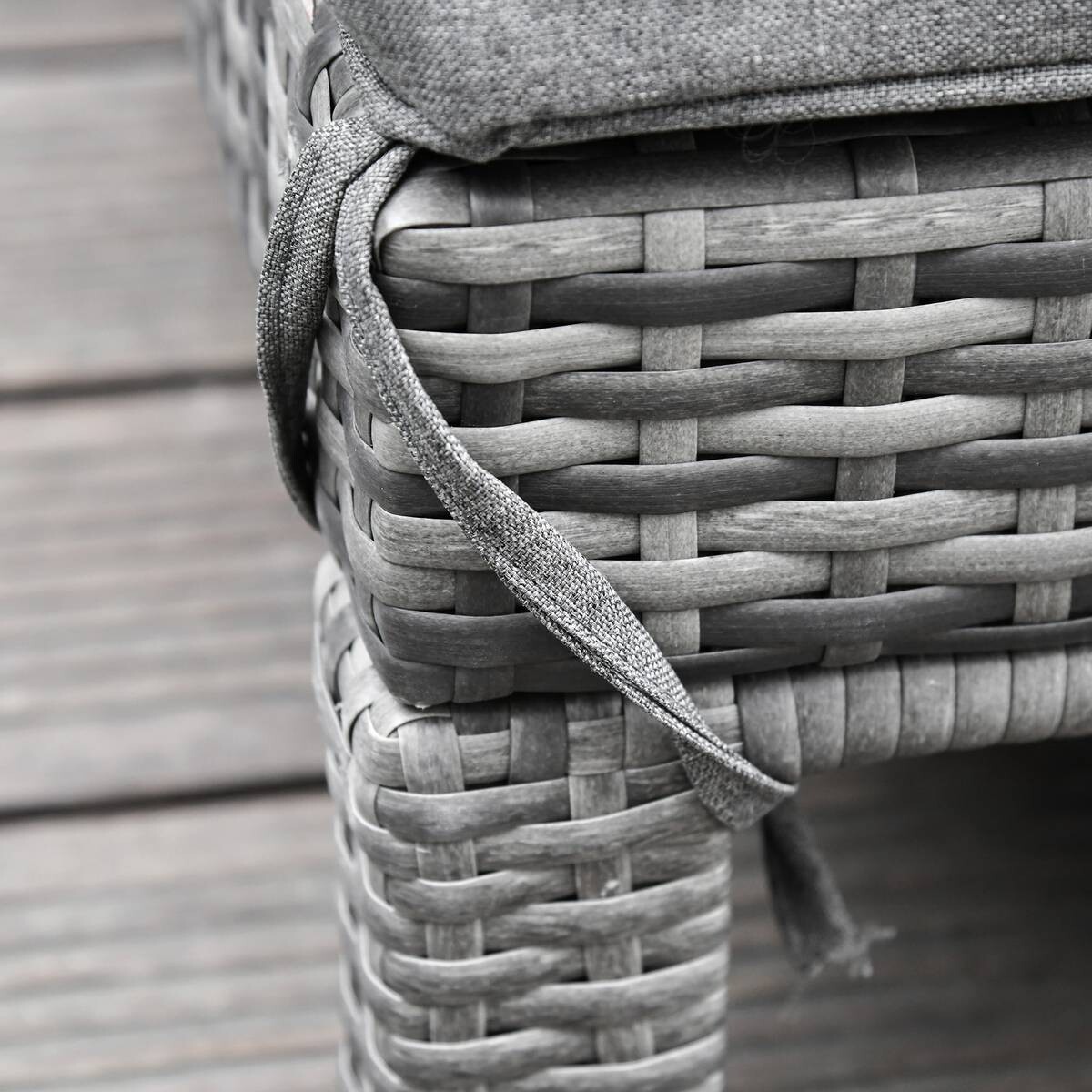 Outsunny Doppelliege grau Metall B/H/L: ca. 120x28x195 cm