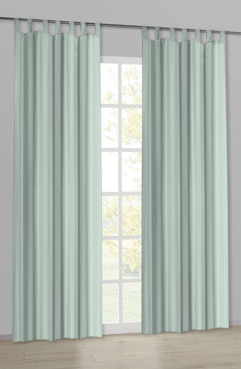 Schlaufenvorhang Silk salbei B/L: ca. 140x225 cm