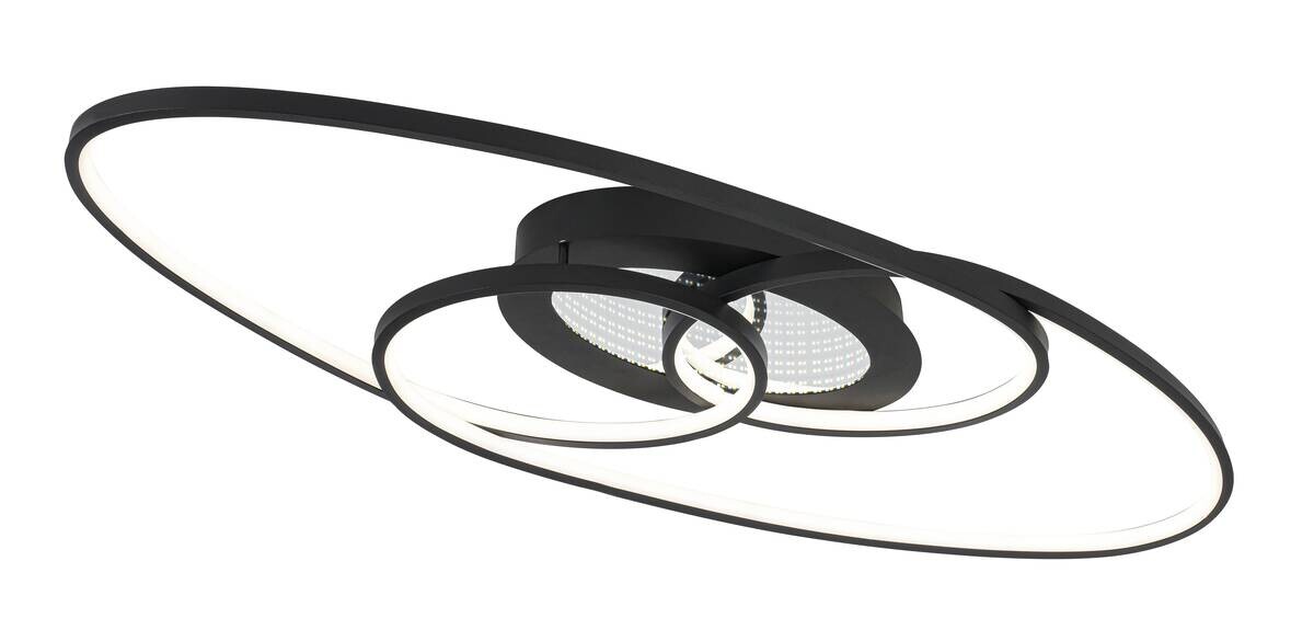 Nolo LED-Deckenleuchte Flow schwarz Metall B/H/L: ca. 30x7,5x85 cm