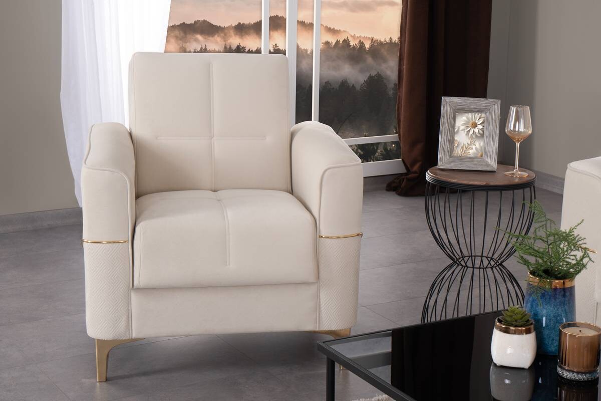 Sofa 3-2-1 Salda beige Microfaser