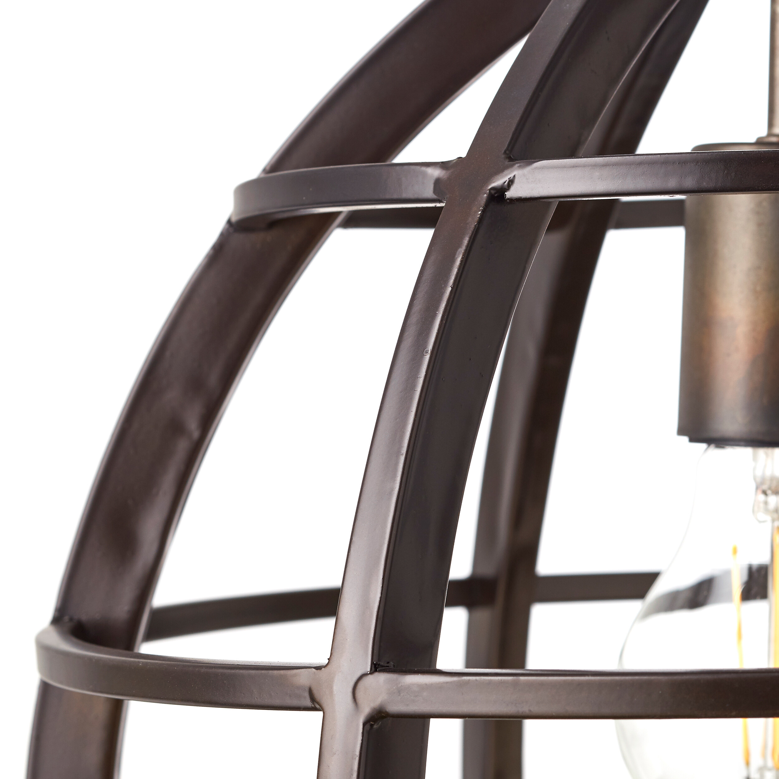 Brilliant Pendelleuchte Matrix 2 HK17186S76 schwarz Metall Holz H/D: ca. 147x34 cm E27 1 Brennstellen