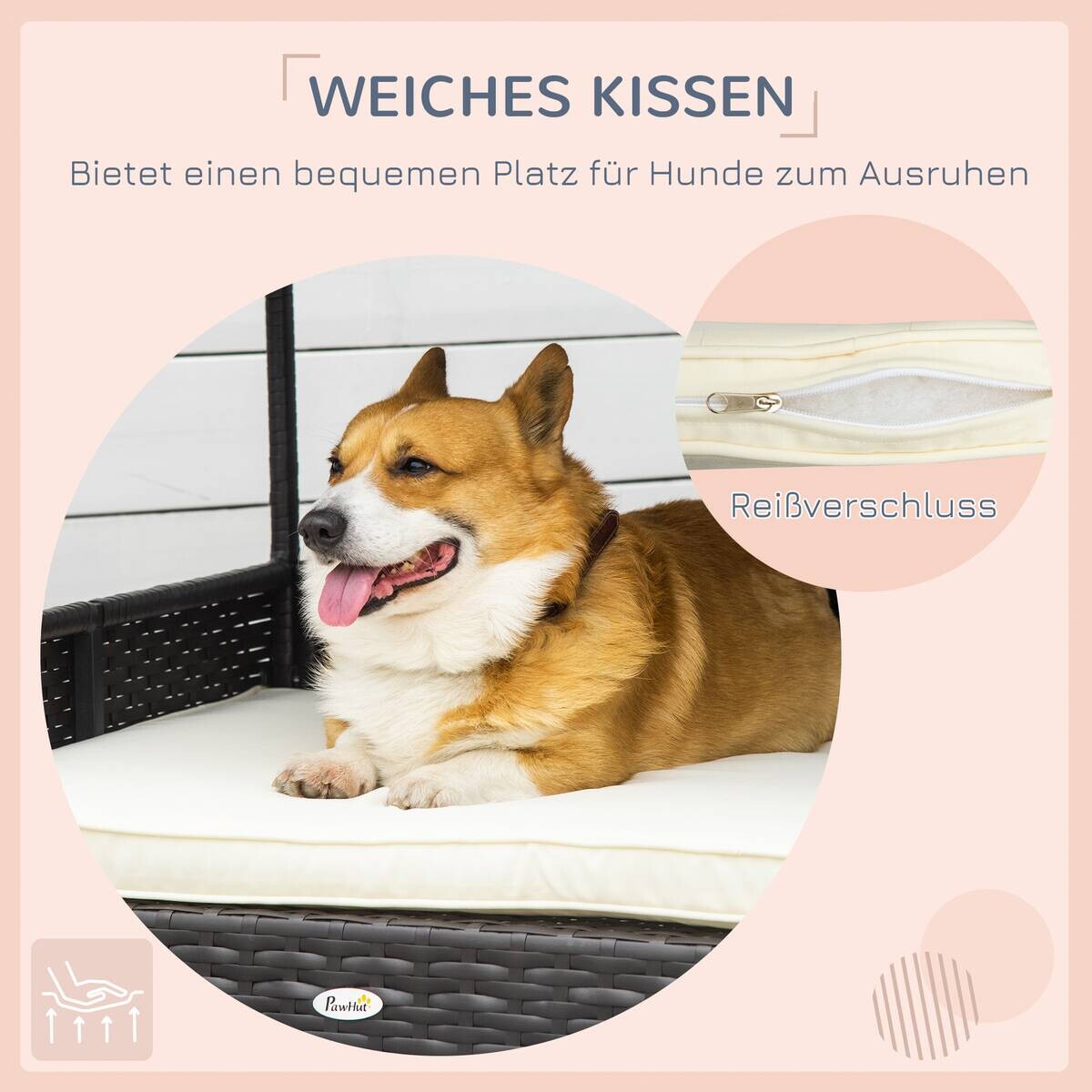 PawHut Hunde-Zubehör braun Polyester B/H/L: ca. 98x69x70 cm