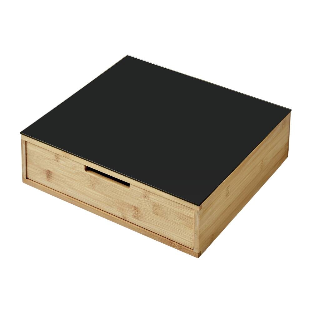 Kesper Vorratsbox mit Schublade schwarz B/H/L: ca. 31x30x10 cm