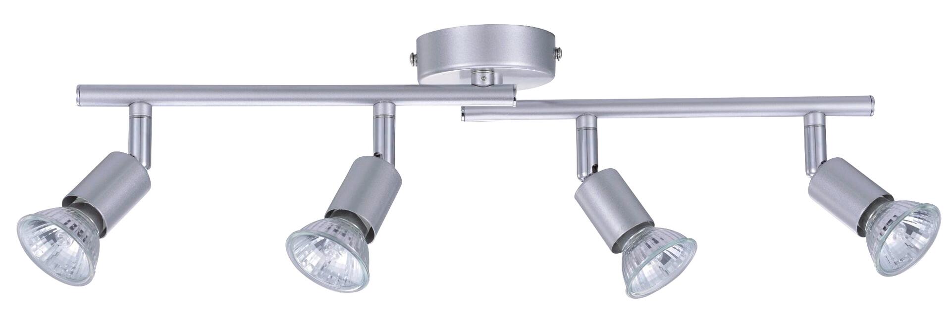 Sensation Spotbalken Mundo silber Metall L: ca. 50 cm GU10 4 Brennstellen