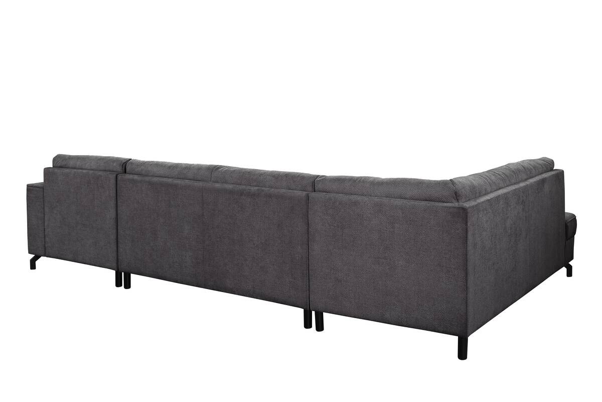 Wohnlandschaft Santorin Graphit Microfaser B/H/T: ca. 349x88x197 cm