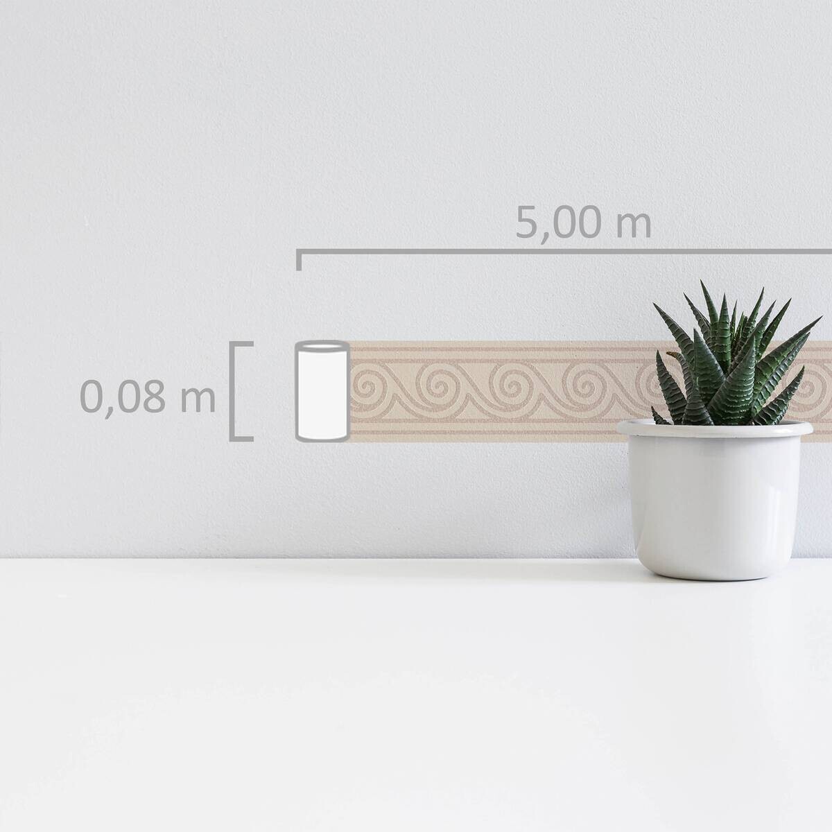 A.S.Creation Bordüre creme B/H/D: ca. 8x500x7 cm