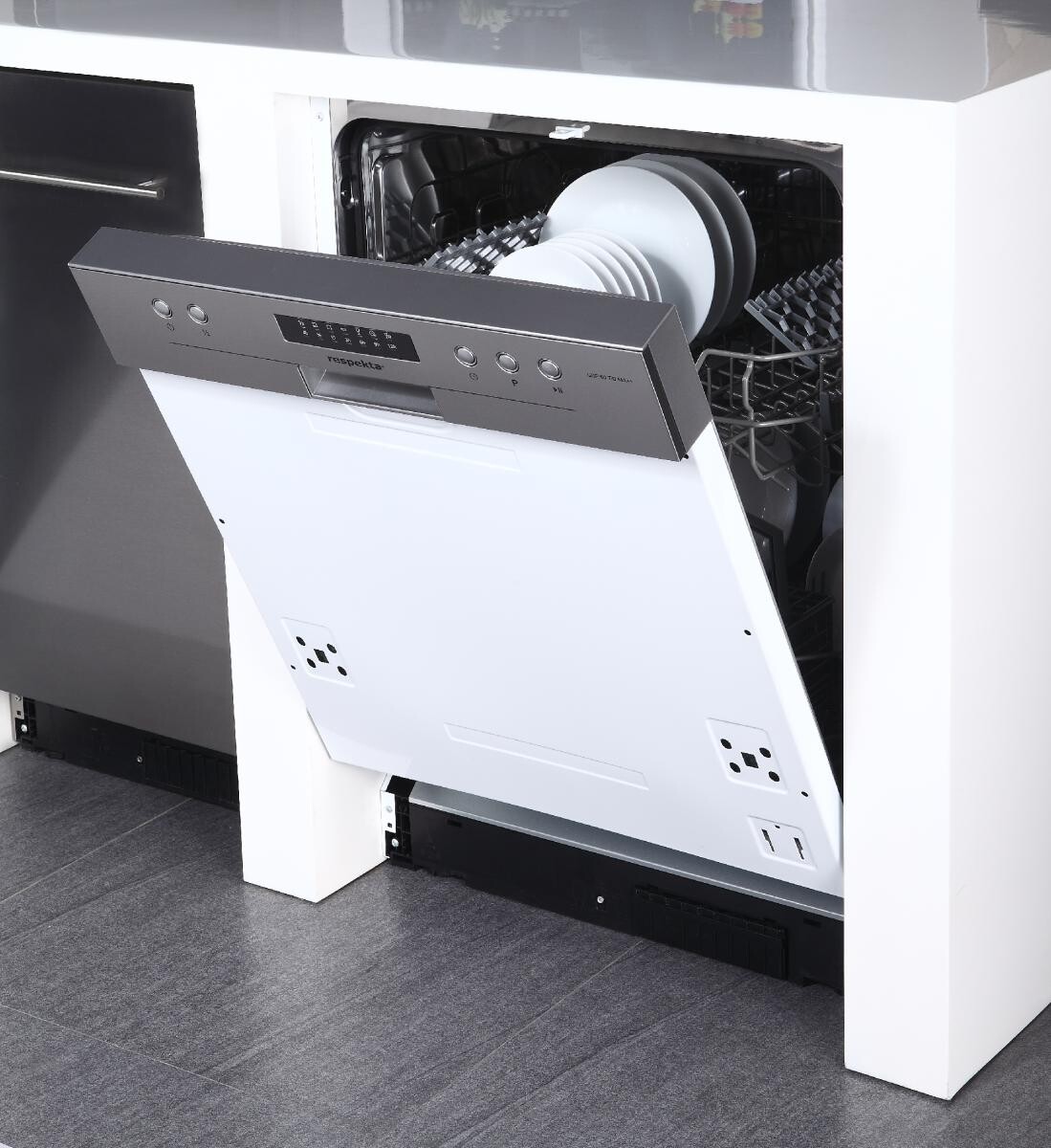 Respekta Küchenblock Economy weiß matt B/H/T: ca. 280x200x60 cm