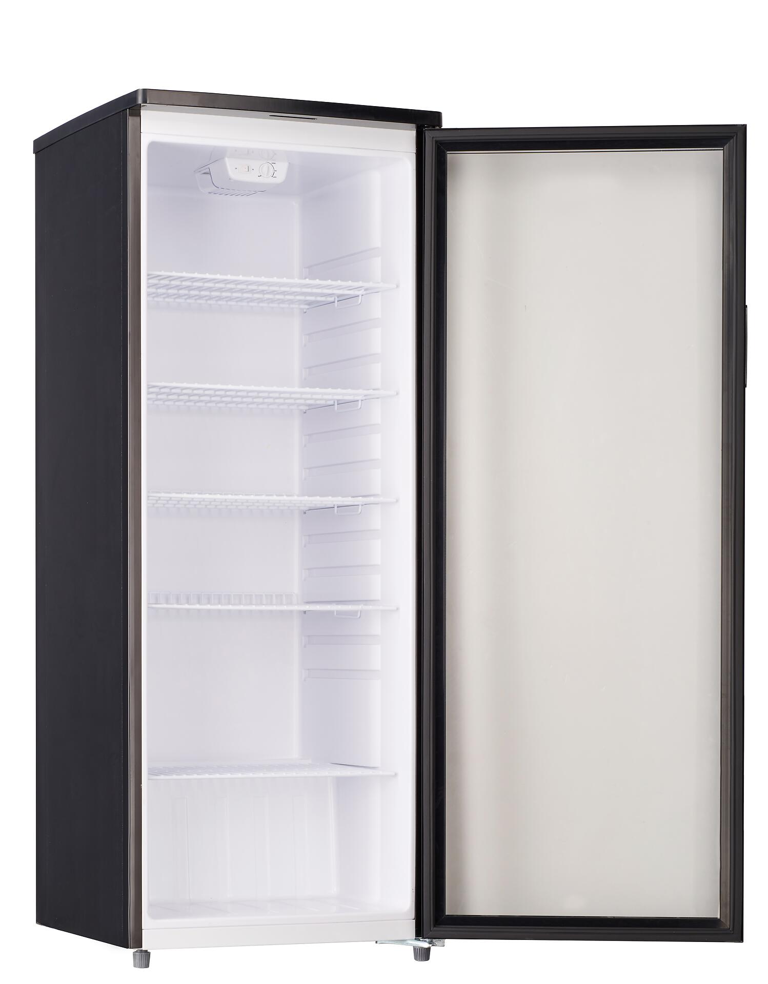 PKM Glastür Kühlschrank GKS255B schwarz B/H/T: ca. 55x143x58 cm