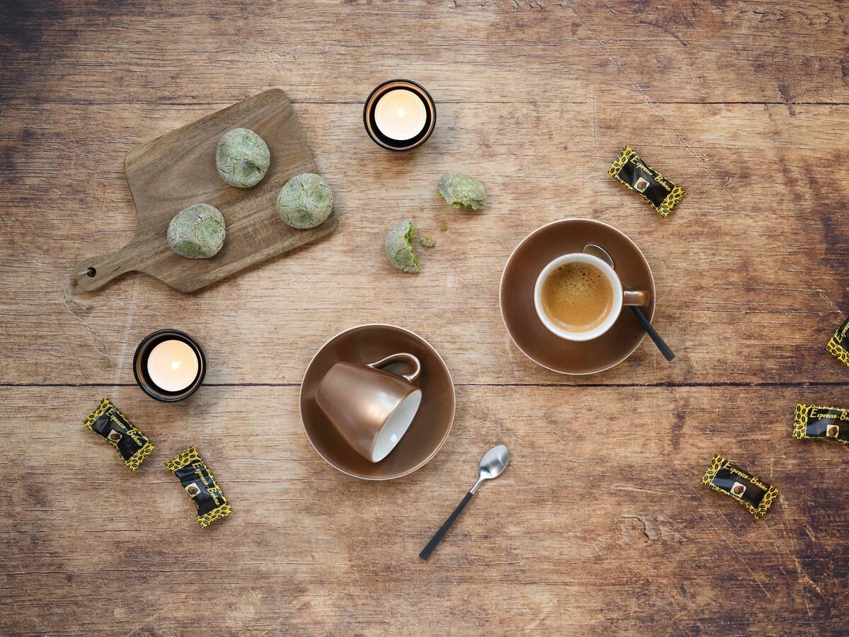 CreaTable Espressotassenset Golden Days gold Steinzeug 4 tlg.