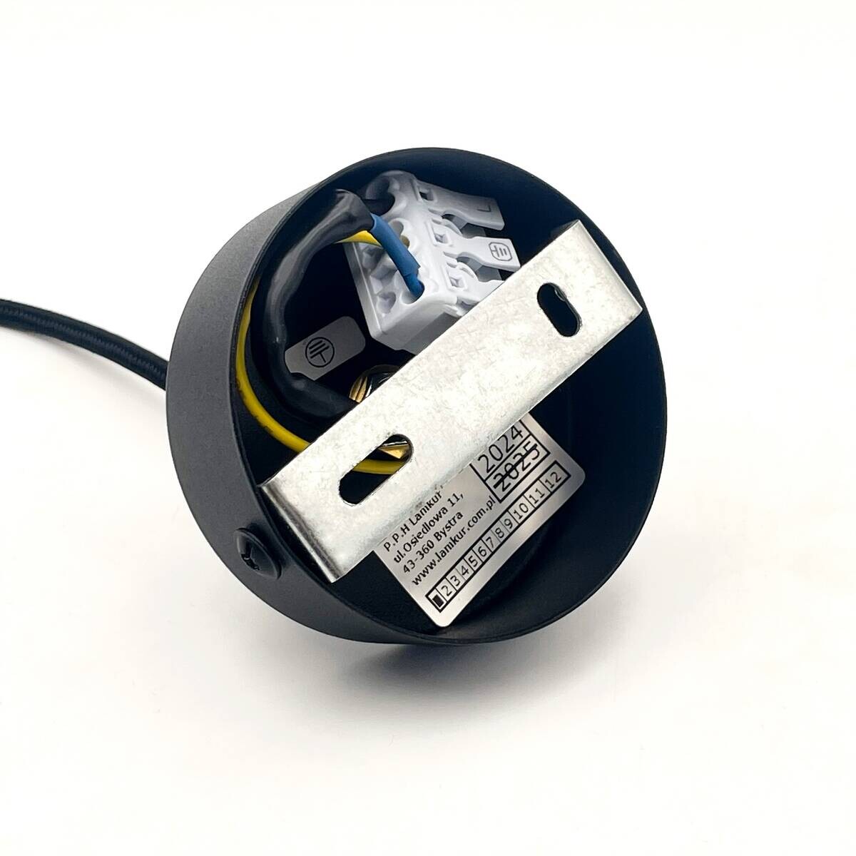 Lamkur Hängeleuchte Marcus schwarz Glas Holz Stahl B/H/L: ca. 20x10x20 cm E27 1 Brennstellen