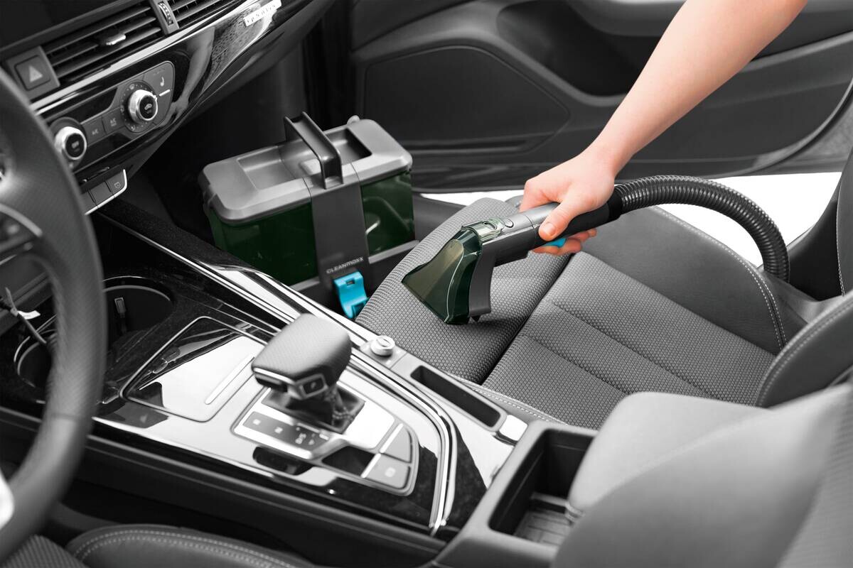 CLEANmaxx Polster -und Teppichreiniger 16382 grau blau Kunststoff B/H/L: ca. 22x27x26 cm ca. 330 W