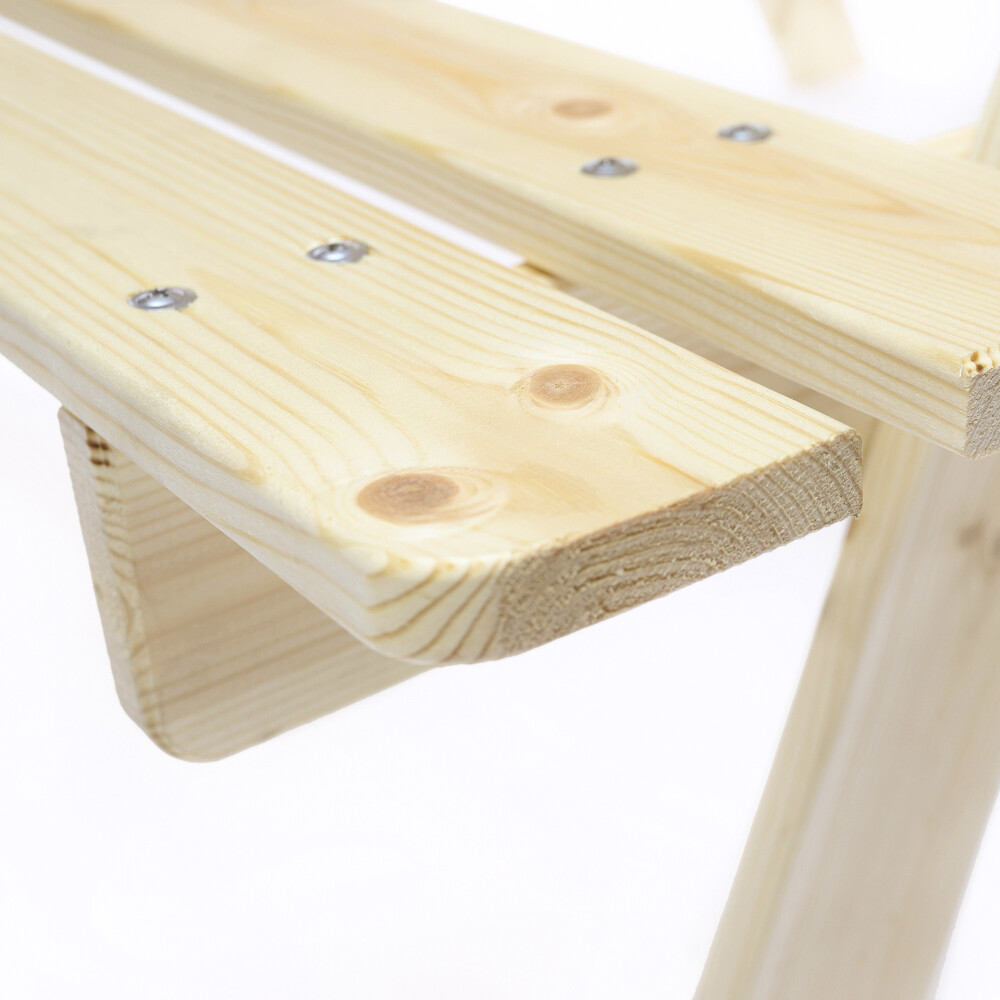 Timbela Kindersitzgarnitur M010 natur Holz B/H/L: ca. 90x50x90 cm