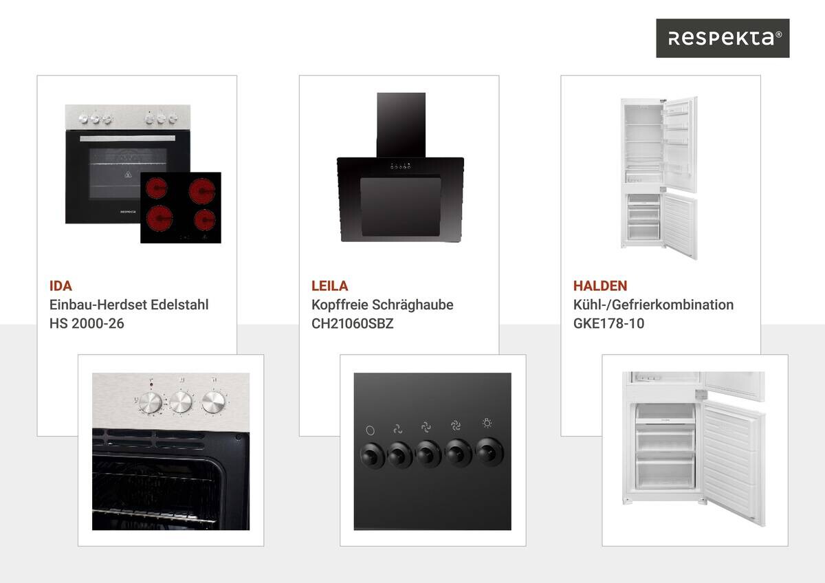 Respekta Winkelküche Malia Beton Optik B/H/T: ca. 310x200x172 cm