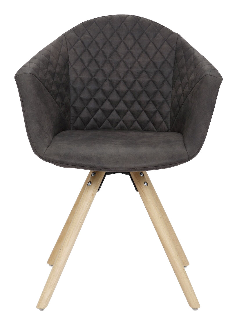 Stuhl Chadwick 100 2er braun Microfaser B/H/T: ca. 59x82x55 cm