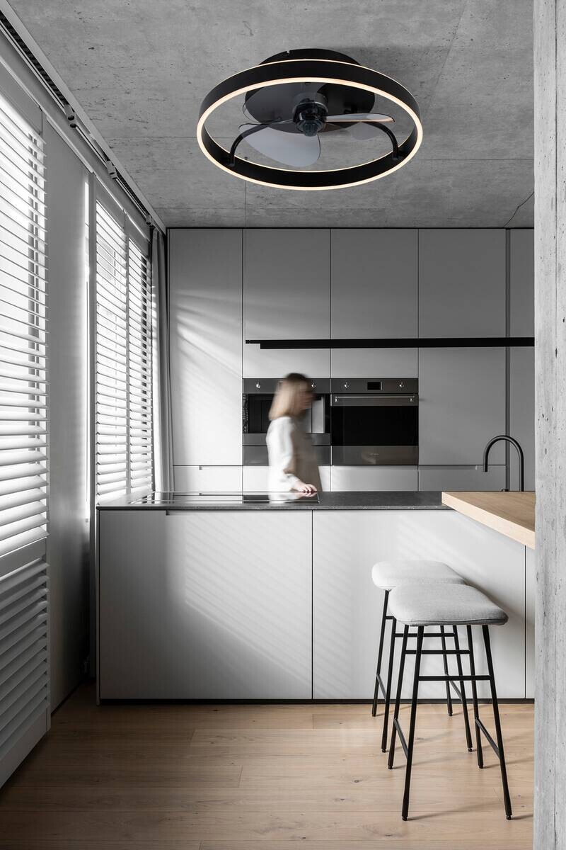 POCOline LED-Deckenventilator Hilko schwarz B/H/L: ca. 50x16x50 cm max. 40 W