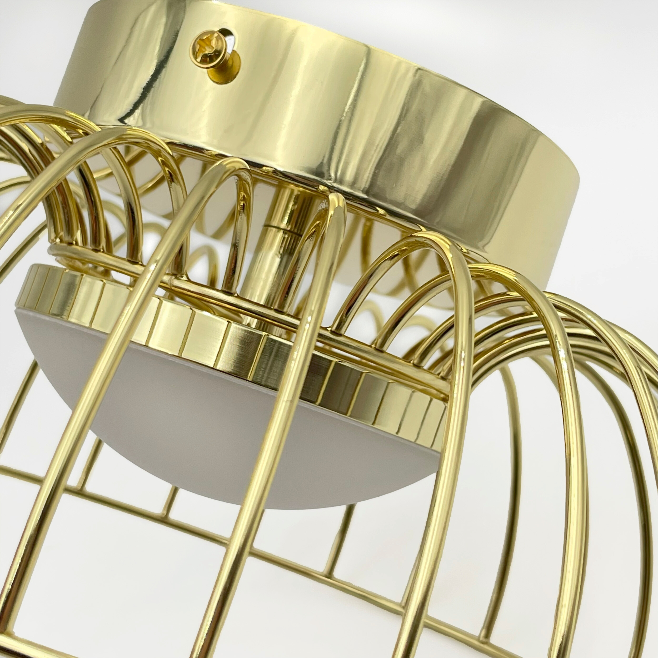 Lamkur Deckenleuchte gold Stahl B/H/L: ca. 27x27x17 cm