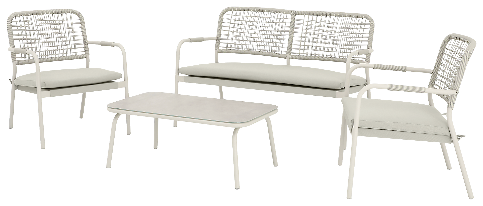 POCOline Gartensitzgruppe beige Stahl