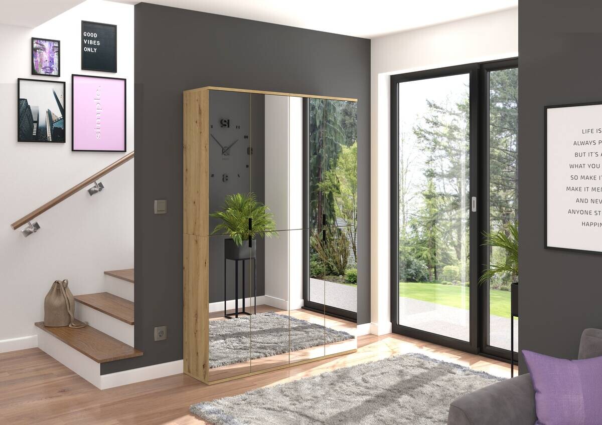 Spiegelschrank PROJEKT Eiche Artisan Nachbildung Spiegel Spanplatte B/H/T: ca. 61x193x34 cm Spiegelschrank PROJEKT Eiche Artisan Nachbildung Spiegel Spanplatte B/H/T: ca. 61x193x34 cm