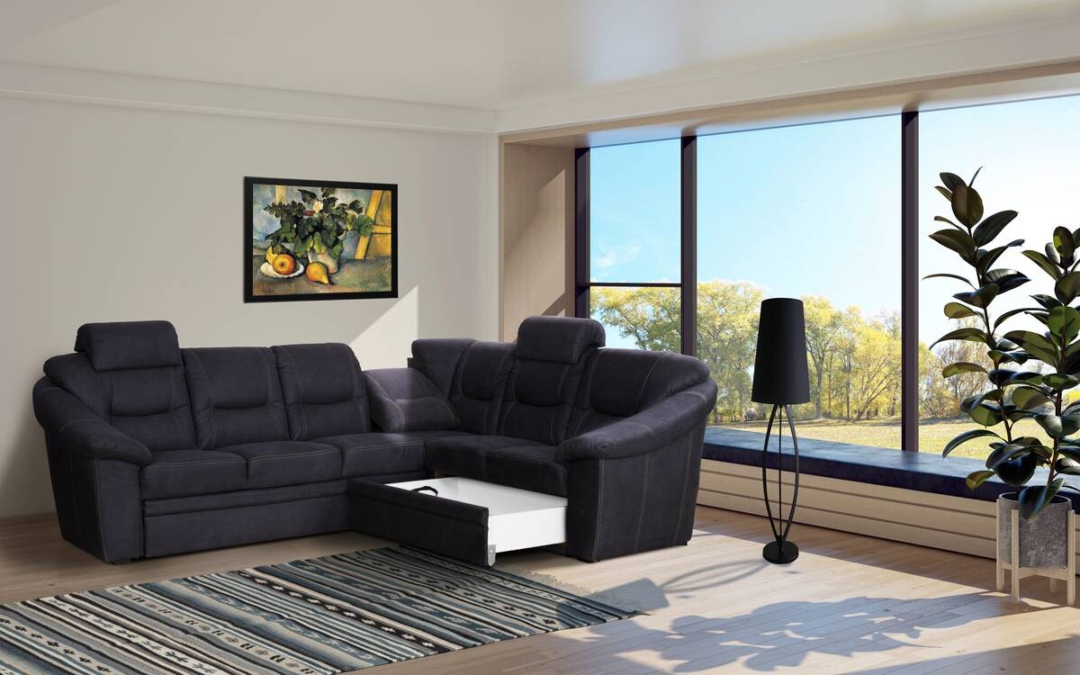 Wohnlandschaft Talos dunkelgrau B/T: ca. 282x225 cm