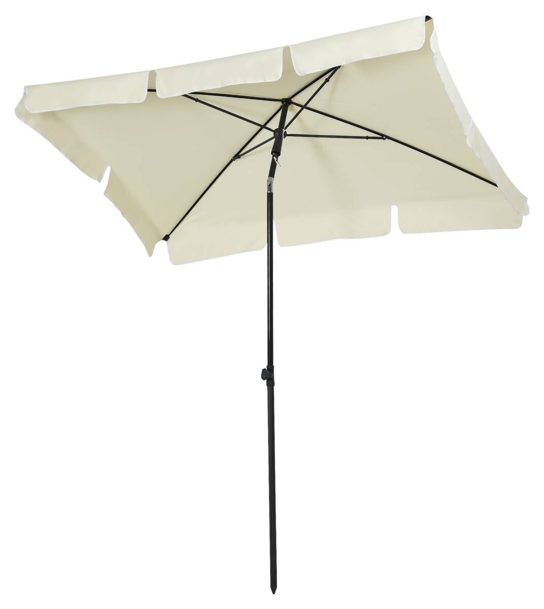 Outsunny Gartenschirm beige Aluminium B/H/L: ca. 125x235x200 cm