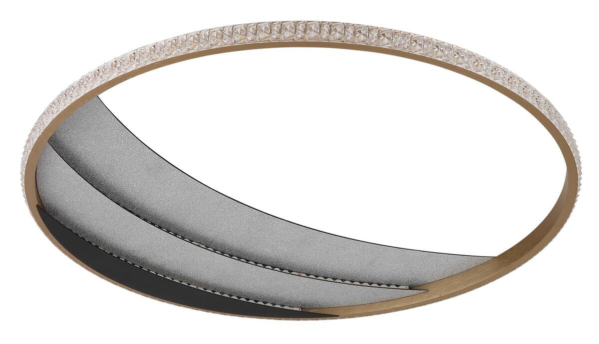 GLOBO Deckenleuchte gold klar schwarz Metall Kunststoff Aluminium H/D: ca. 6x52 cm 1 Brennstellen