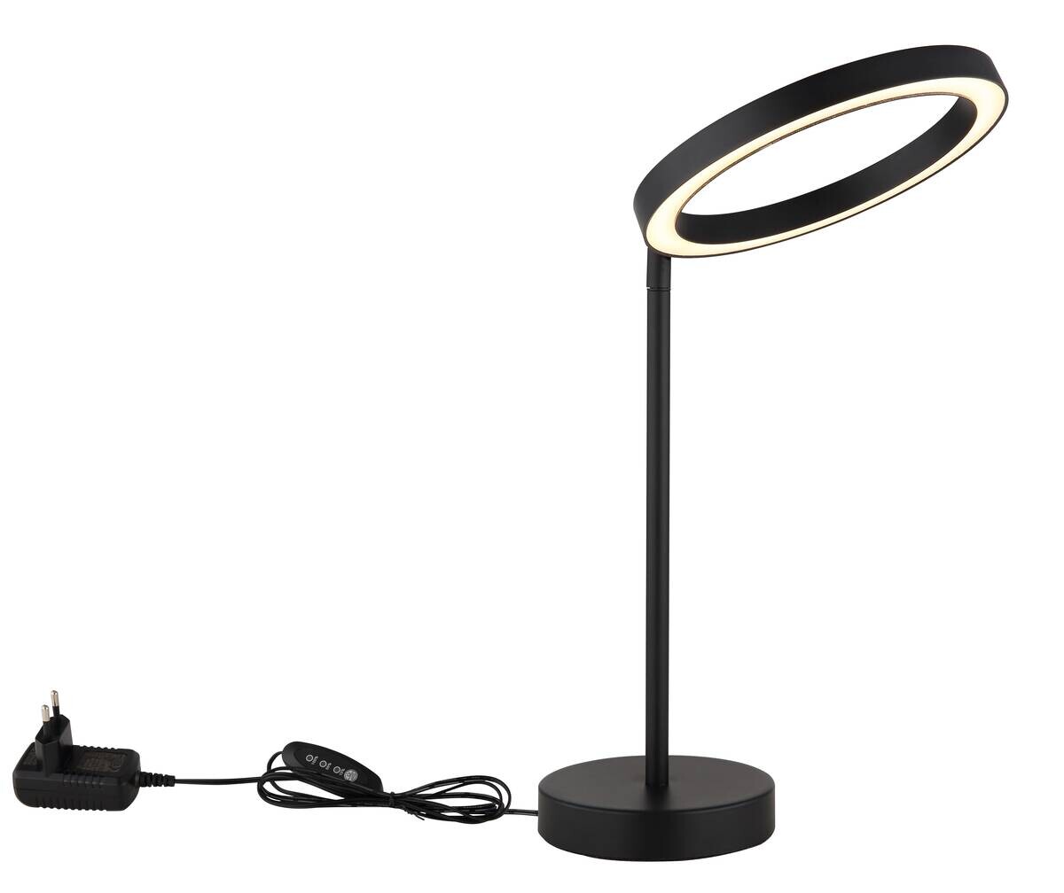 GLOBO LED-Tischleuchte schwarz Aluminium Metall B/H/L: ca. 20x32,8x27,6 cm 1 Brennstellen