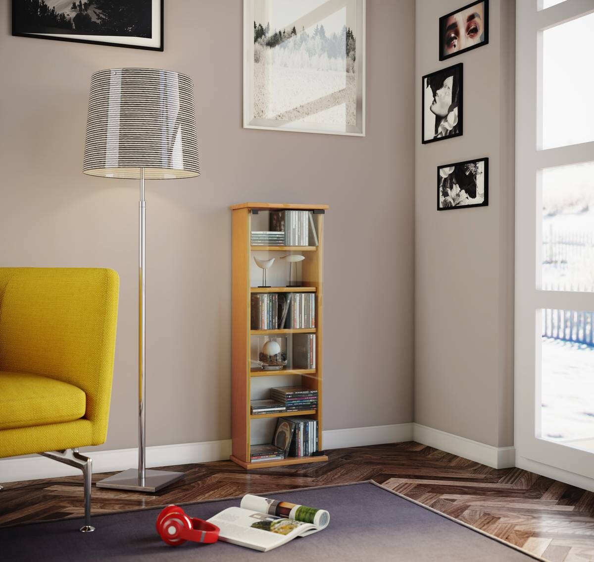 Regal Vetro buche Nachbildung Holzwerkstoff B/H/T: ca. 31x91,5x18 cm