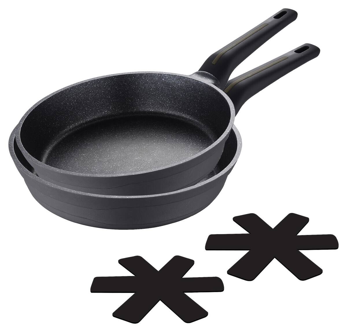 BERGNER Pfannenset Bistro schwarz Aluguss 4 tlg.