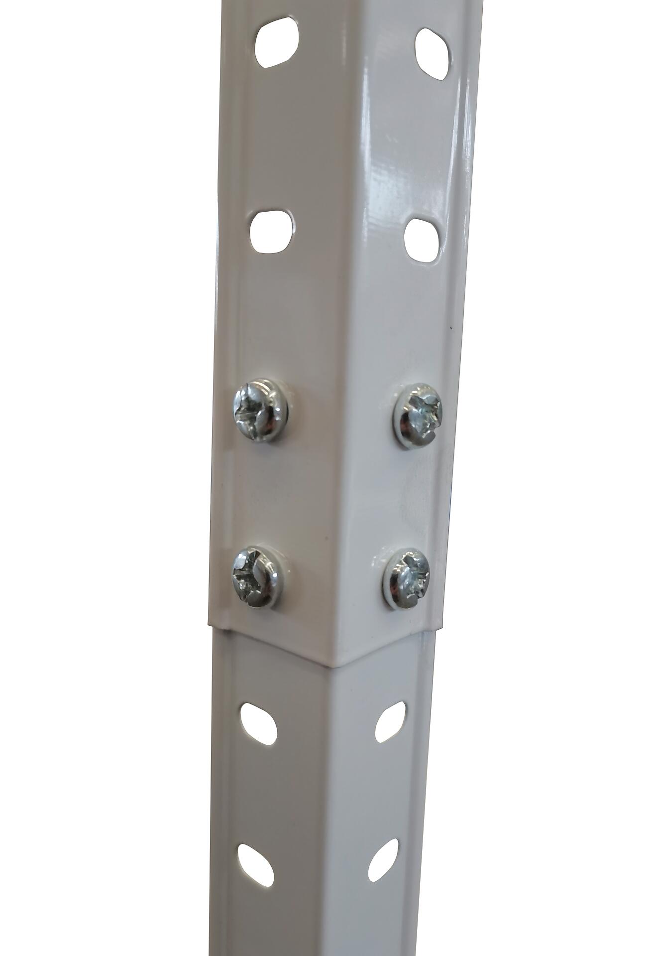 Schraubregal weiß B/H/T: ca. 75x150x30 cm