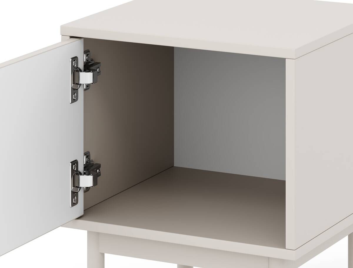 Nachtkonsole MAZOMA Eiche Kaschmirgrau Nachbildung gold Optik B/H/T: ca. 41,5x53,5x39 cm