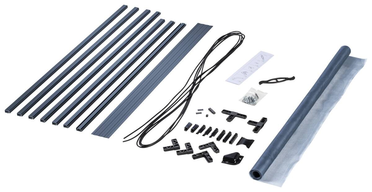 Fliegengitter anthrazit B/L: ca. 100x210 cm