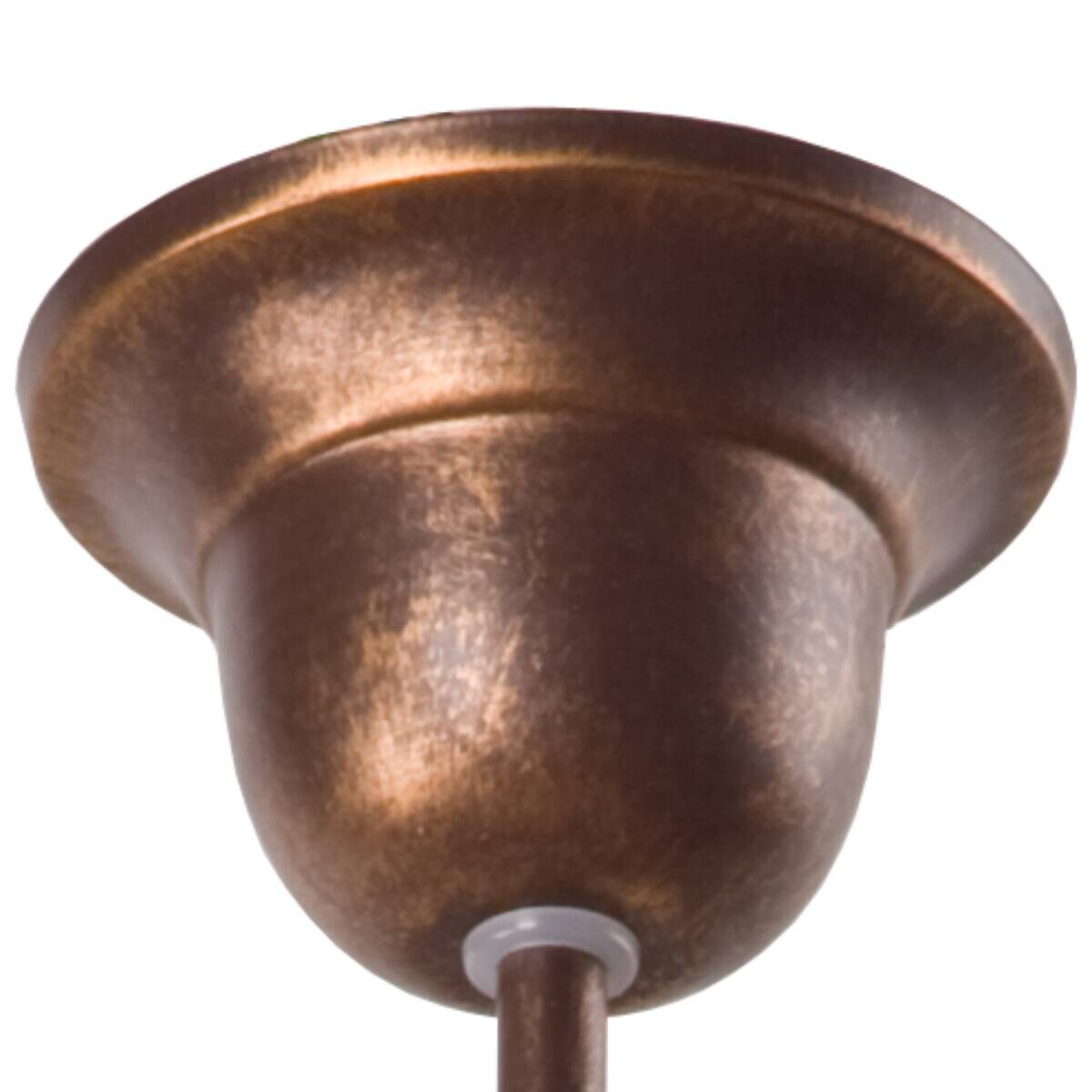 Lamkur Pendelleuchte Retro II braun Glas Stahl H/L: ca. 73x41 cm E27 3 Brennstellen