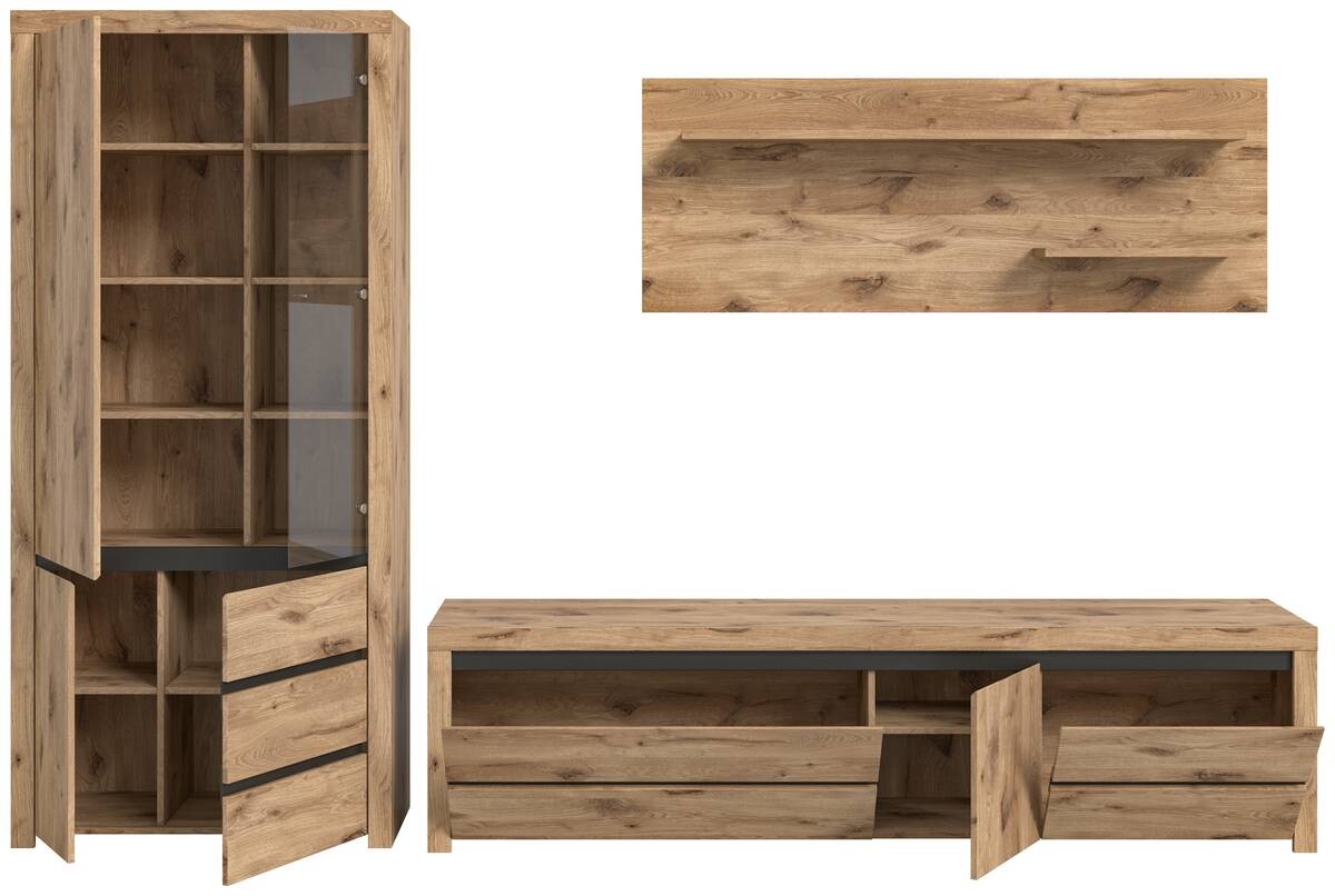 Wandboard Woody Nox Oak Nachbildung B/H/T: ca. 160x60x20 cm