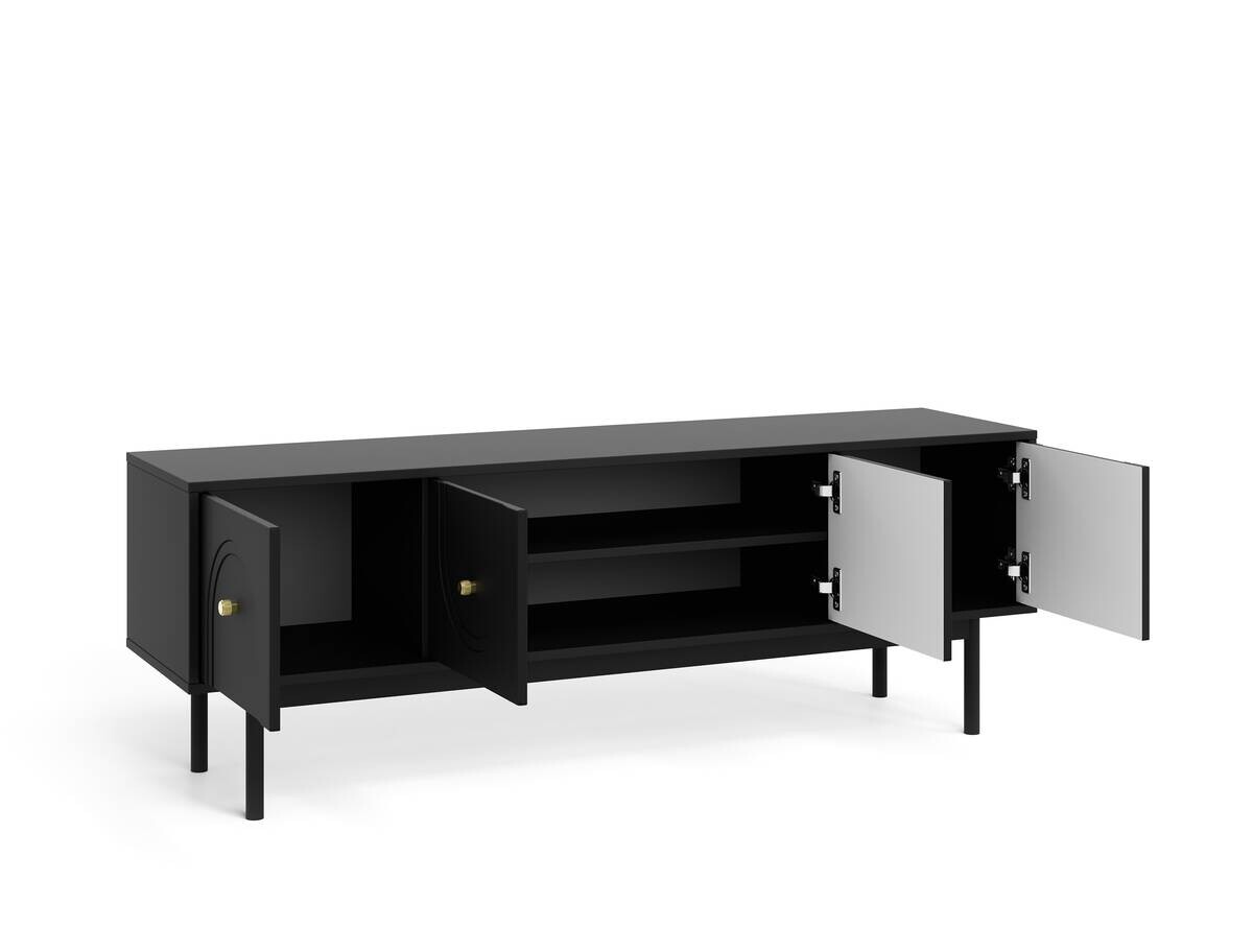 Lowboard MAZOMA schwarz gold Optik B/H/T: ca. 154x53,5x39 cm