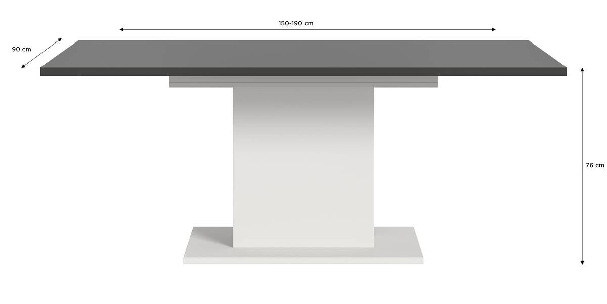 Esstisch MOTION grau B/H/T: ca. 150x76x90 cm