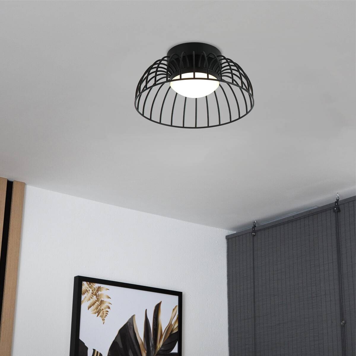 Lamkur Deckenleuchte schwarz Stahl B/H/L: ca. 27x27x17 cm