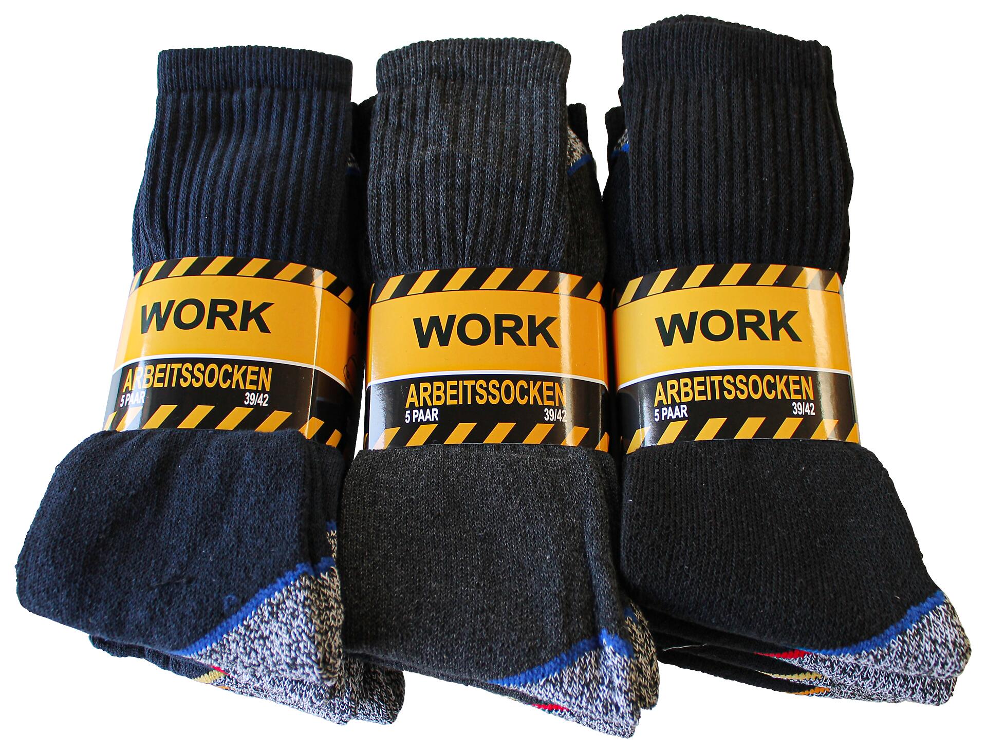 Herren-Socken sortiert 5 Packstücke Größe 39-42