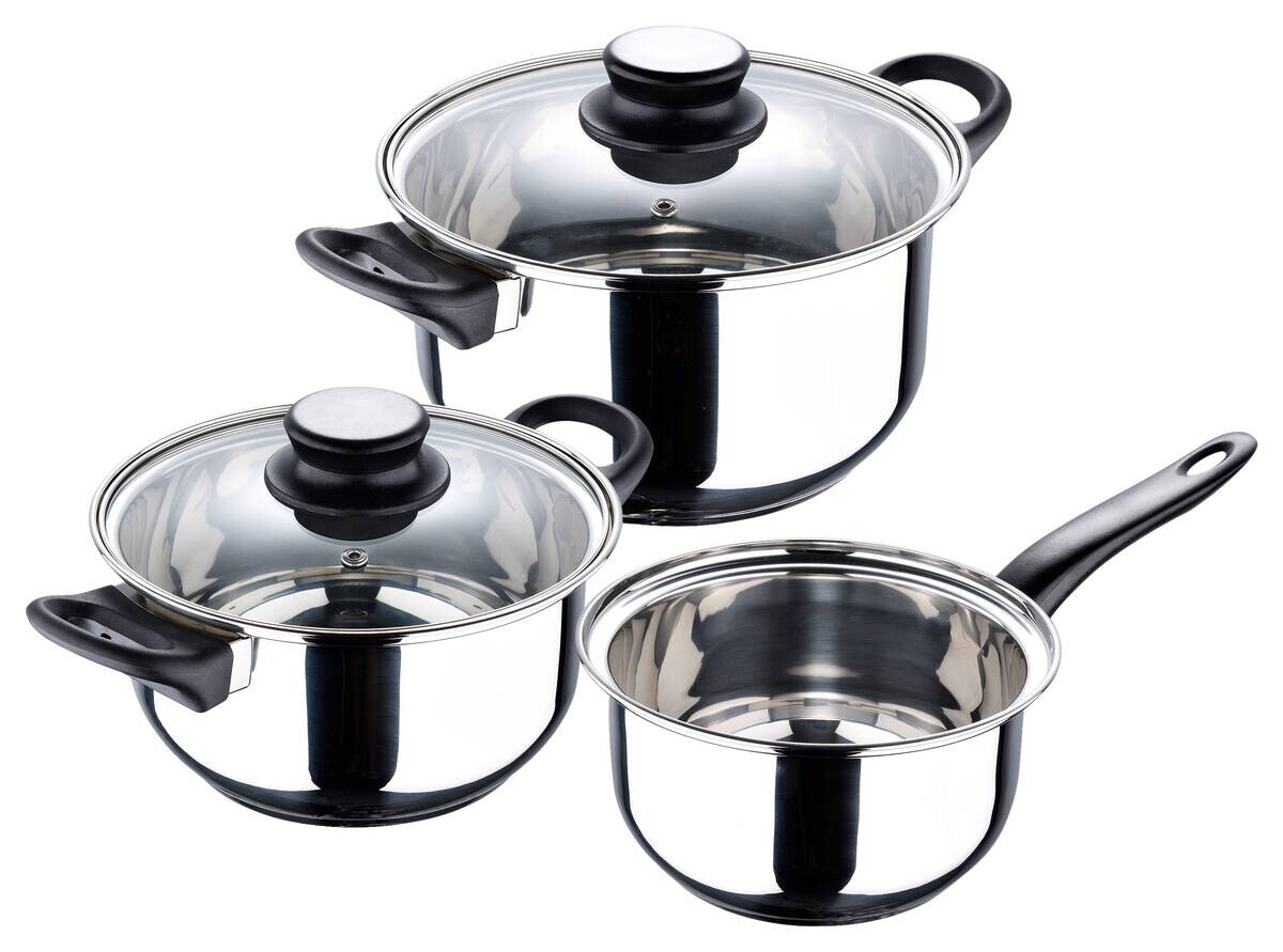 SAN IGNACIO Topfset PALMA silber Edelstahl 5 tlg.